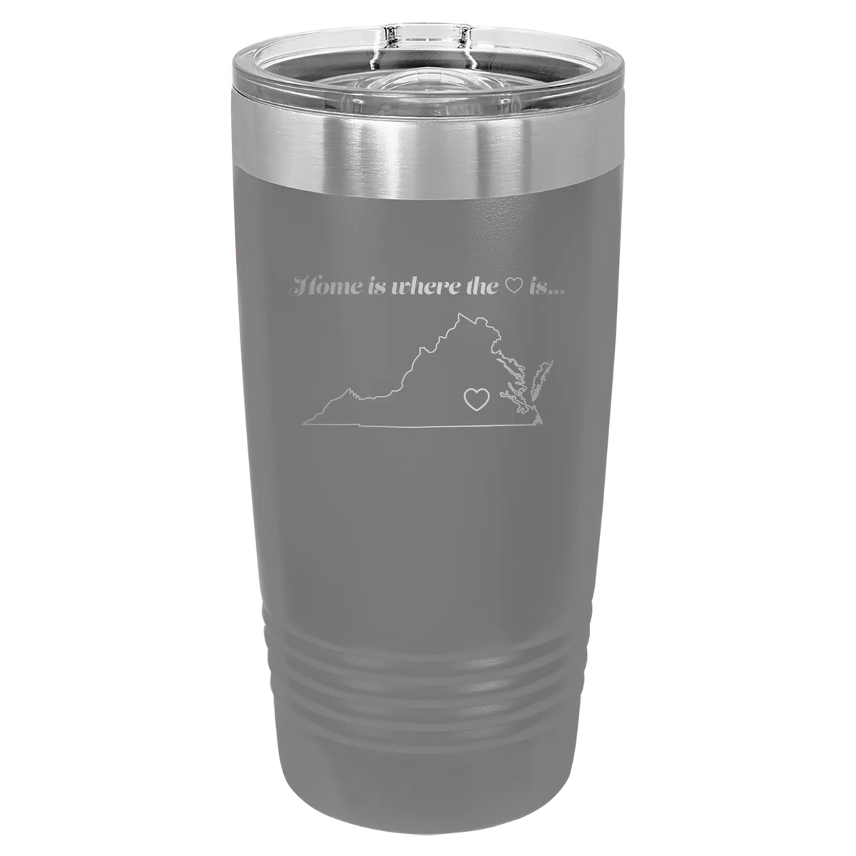 Virginia Heart 20 oz Tumbler | Dark Gray