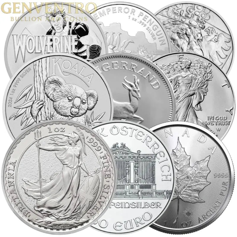 1 oz Silver Round – .999 Fine Silver Bullion – New BU Round Design Varies