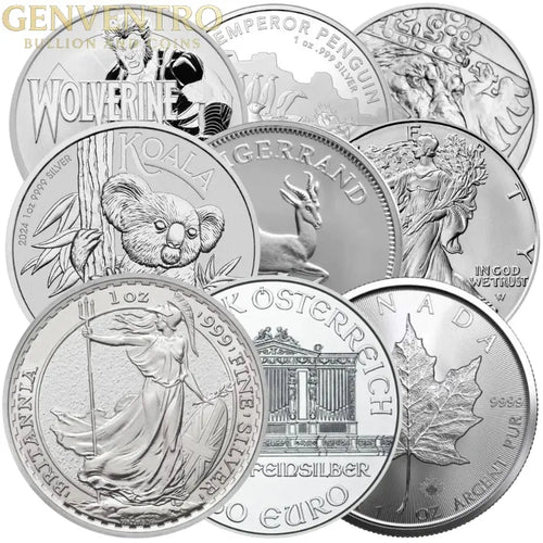 1 oz Silver Round – .999 Fine Silver Bullion – New BU Round Design Varies