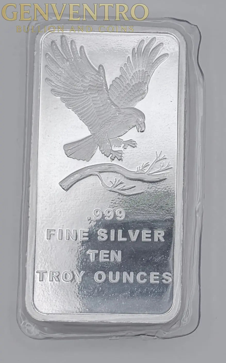 SilverTowne 10 oz Silver Bar .999 Fine Silver - Eagle Design - New in Wrap