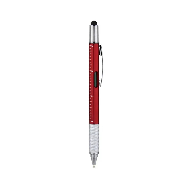 7 in 1 Multifunction Ballpoint Pen | EDC Hand Tool with Ruler Screwdriver Stylus Level