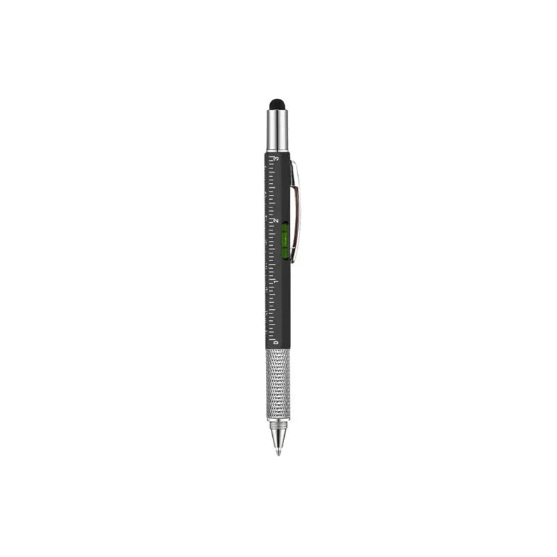 7 in 1 Multifunction Ballpoint Pen | EDC Hand Tool with Ruler Screwdriver Stylus Level