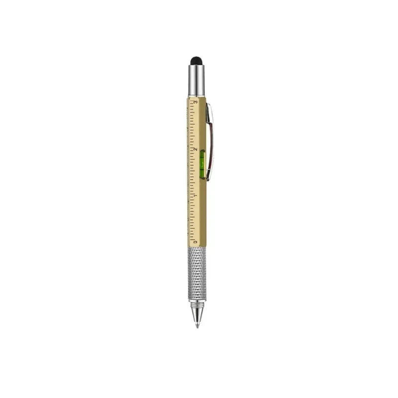 7 in 1 Multifunction Ballpoint Pen | EDC Hand Tool with Ruler Screwdriver Stylus Level