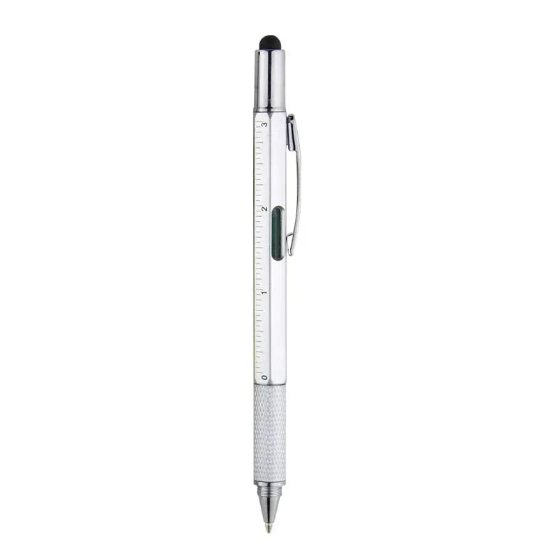7 in 1 Multifunction Ballpoint Pen | EDC Hand Tool with Ruler Screwdriver Stylus Level