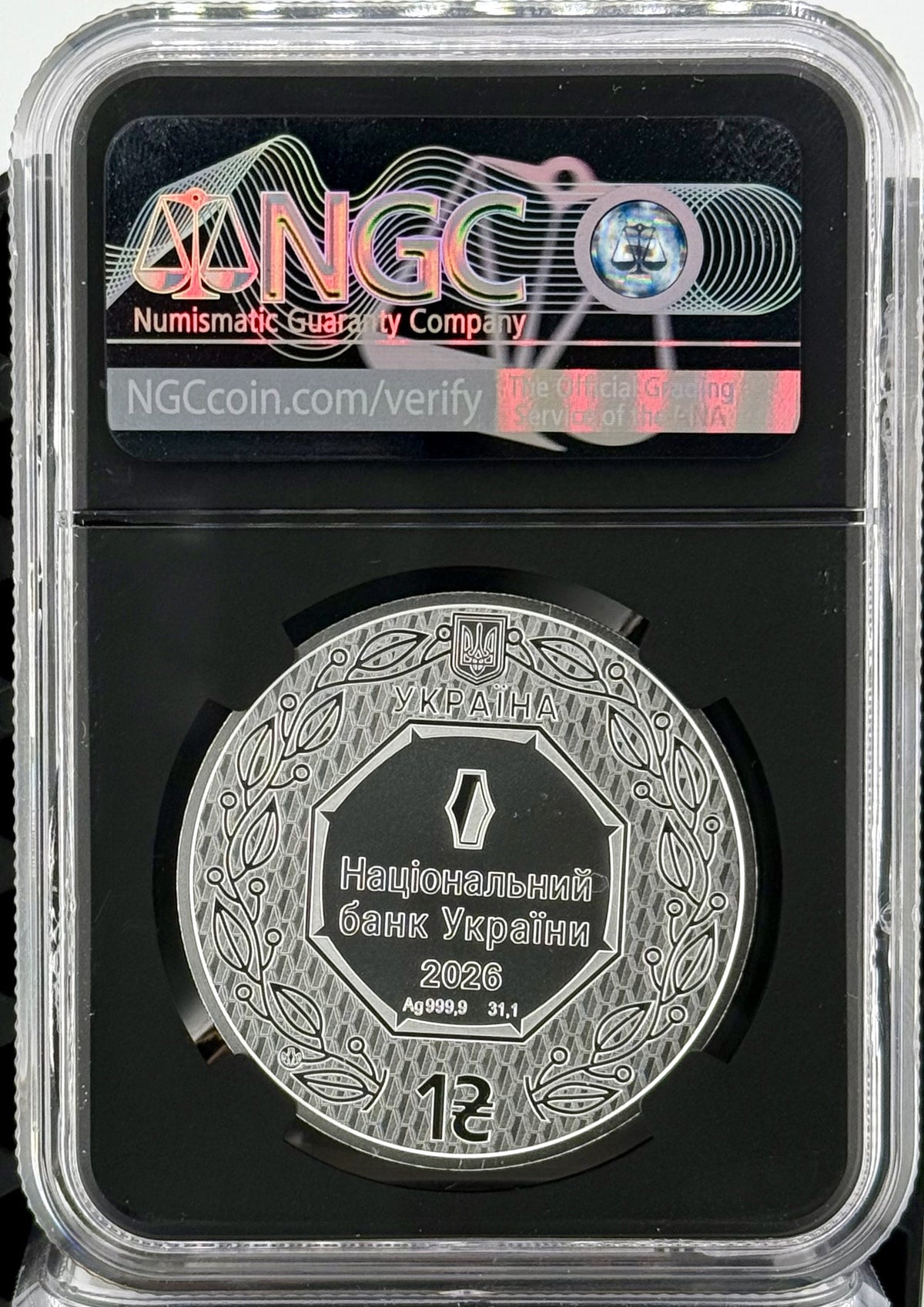 2026 Ukraine Archangel Michael 1 oz Silver Coin NGC MS 70 Black Core In Stock Items, Collectible Coins, Collectible Coins, Graded Coins