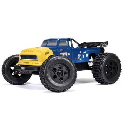 ARRMA RC Cars and Trucks, Arma Notorious 1:8 Scale 6S 4WD BLX RC Stunt Trucks, Blue, Sold as a Kit - ARA8611V6T2