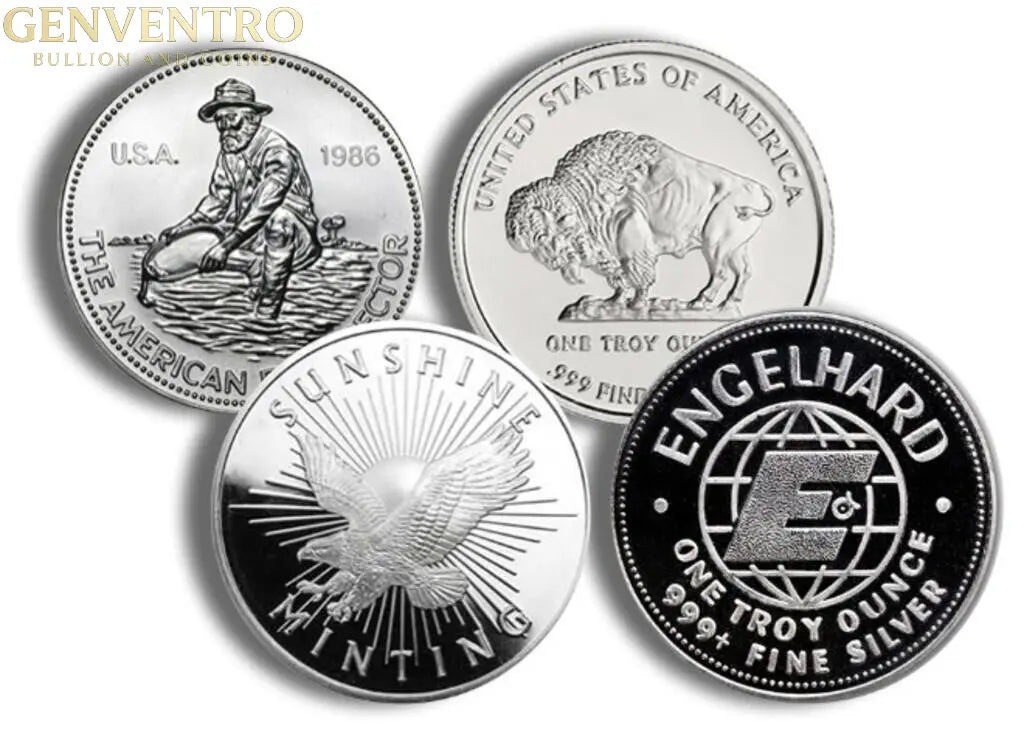 1 oz Silver Round – .999 Fine Silver Bullion – New BU Round Design Varies